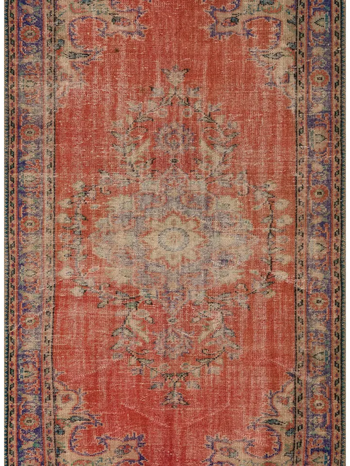 Make a statement in your living room with a stunning 5.8 x 9.2 ft Turkish rug in vibrant orange - the perfect home decor addition!