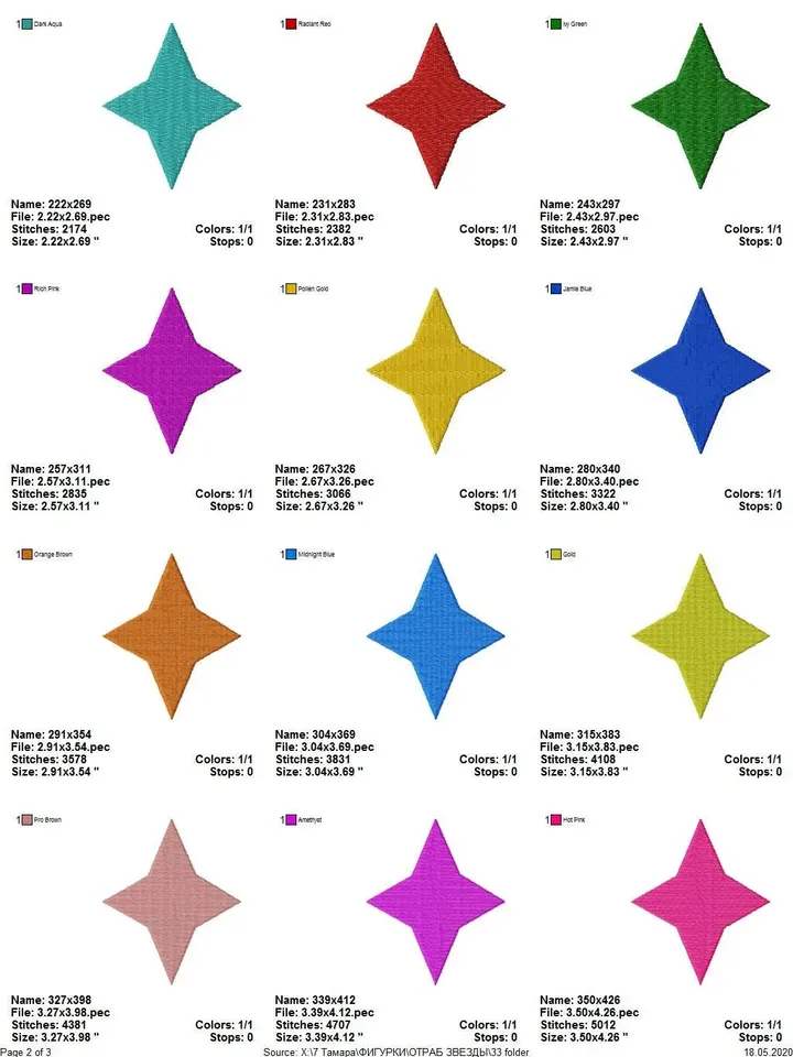 Star embroidery designs Mini Star embroidery  file for machine Digital design