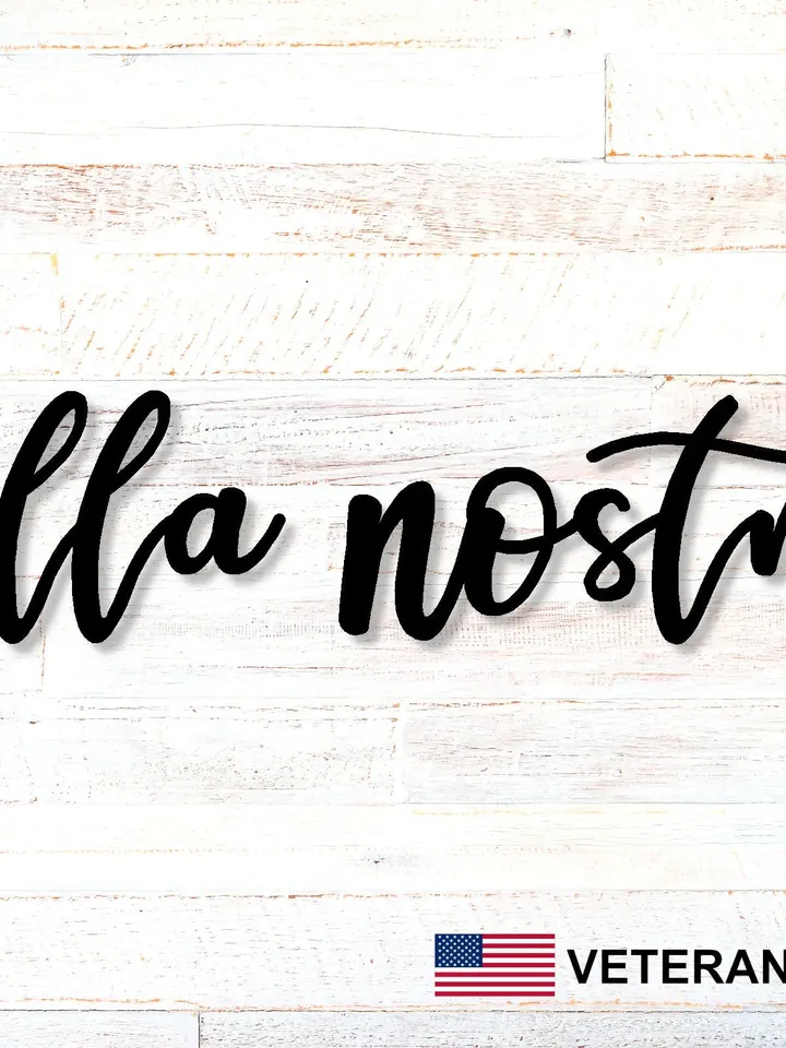 Alla nostra Metal Sign, Metal Word Sign, Italian Toast sign, Italian Restaurant Sign, Italian Kitchen Decor, Alla nostra word sign