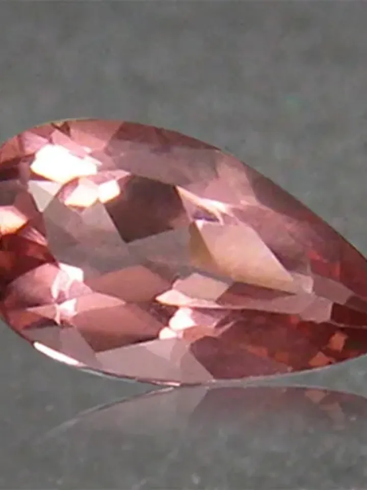 1.20 CT Well-Chosen Pear Cut 100% Natural Red Apatite From Brazil