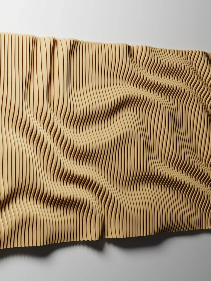 Parametric Wooden Wall Decor, wavy pattern, CNC files for cutting, PP2