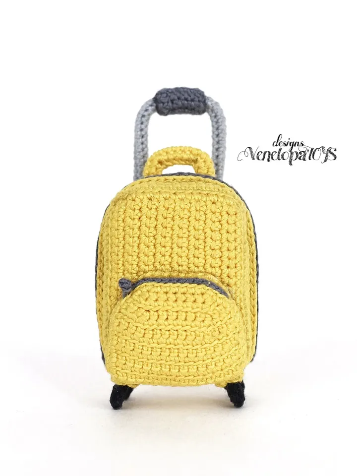 Crochet doll suitcase pattern, Crochet Doll Accessories, pdf crochet pattern