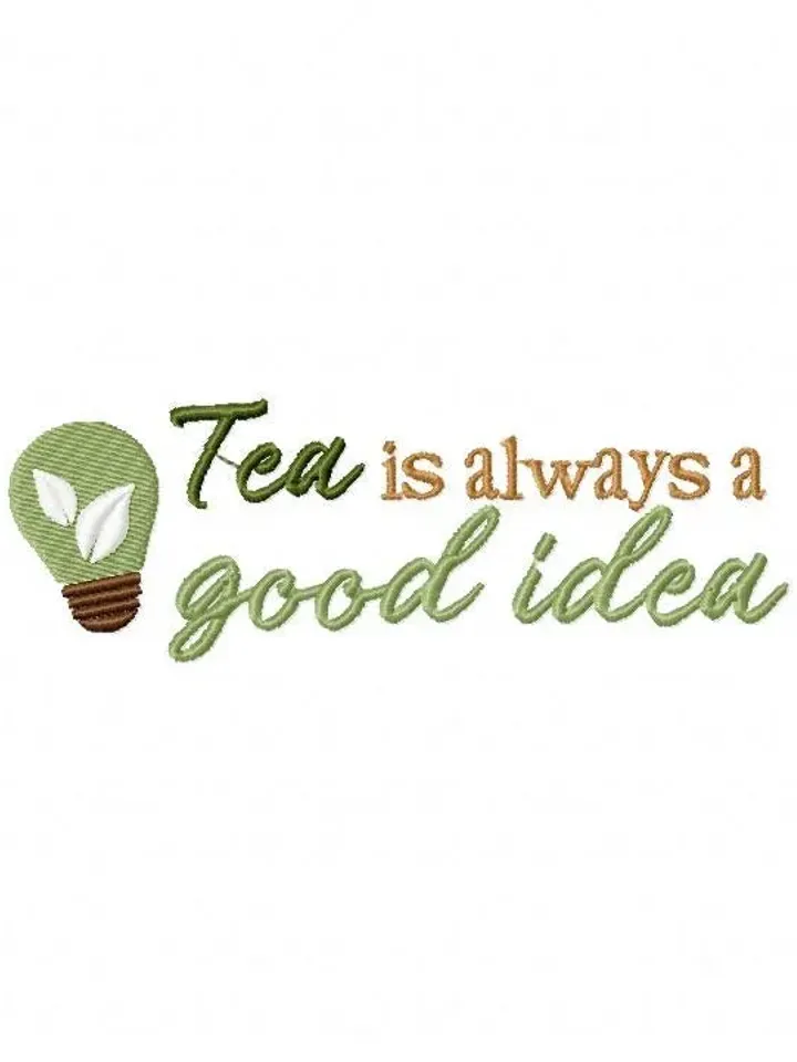 5 Tea Time Quotes Embroidery Design Pack 4,7 sizes,Chop it, Match Instant Download,Digital Machine,Holiday Applique Design,Gnomes Embroidery