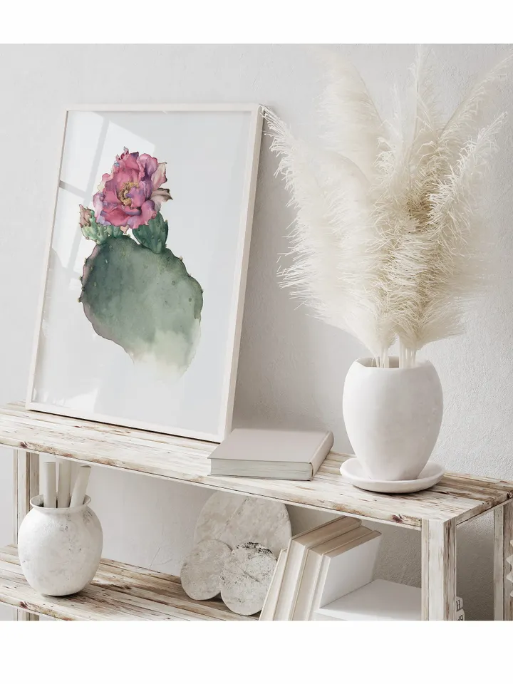 Opuntia Cactus Vintage Print, Botanical Printable Wall Art, Downloadable Decor | 89