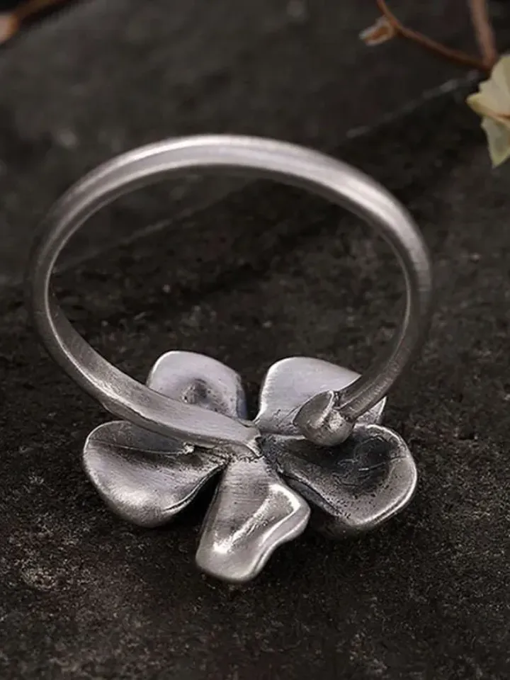 Cherry Blossom Ring, Silver Cherry Blossom Ring, Blossom Ring, Silver Flower Ring, 925 Silver Ring, Silver Floral Ring, Flower Ring