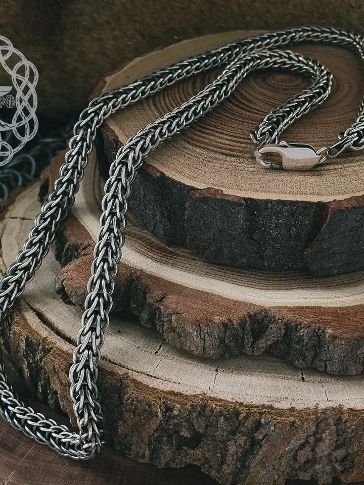 Viking Chain Sterling Silver Dragon Chain Men Chain Handmade Chain Celtic Chain Viking Jewellery