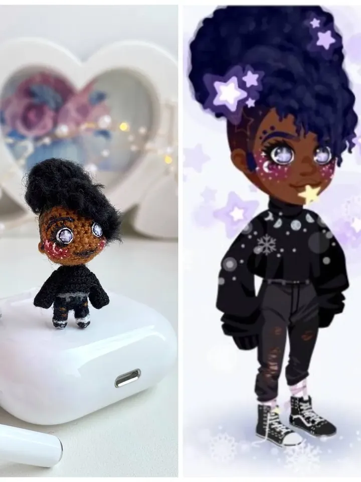 Personalized gift portrait doll dollhouse miniature custom doll look like me mini me doll best friend gift