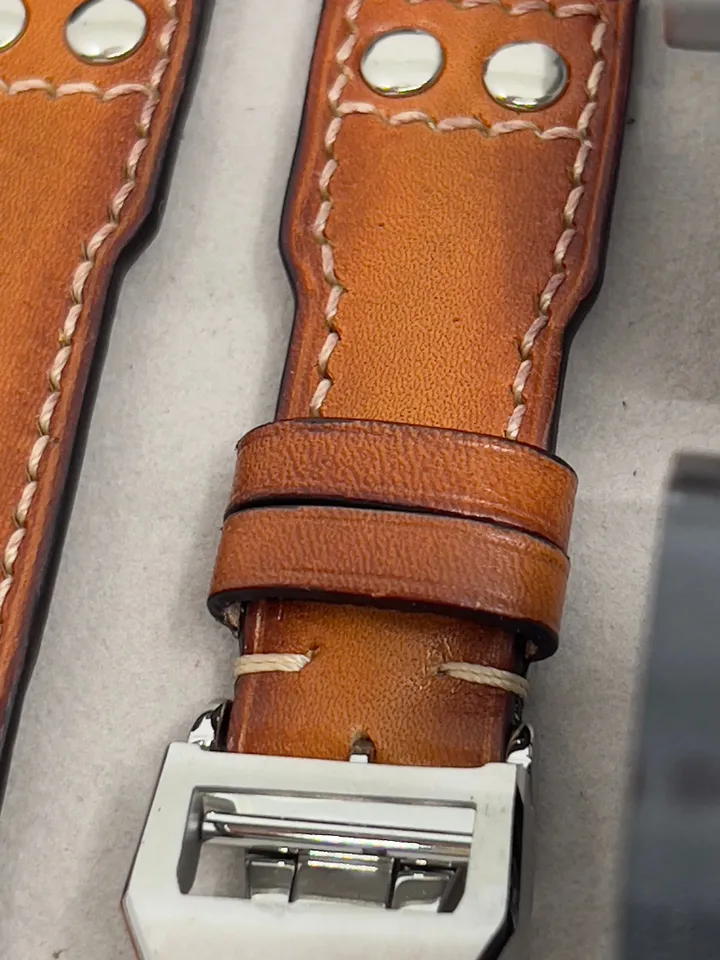 Pilot Leather Watch Strap, Aged Leather Watch Band 21mm, Mens Aviation Brown wrist Watch Band 22mm, Uhrenarmband aus Leder, Gift Ideas