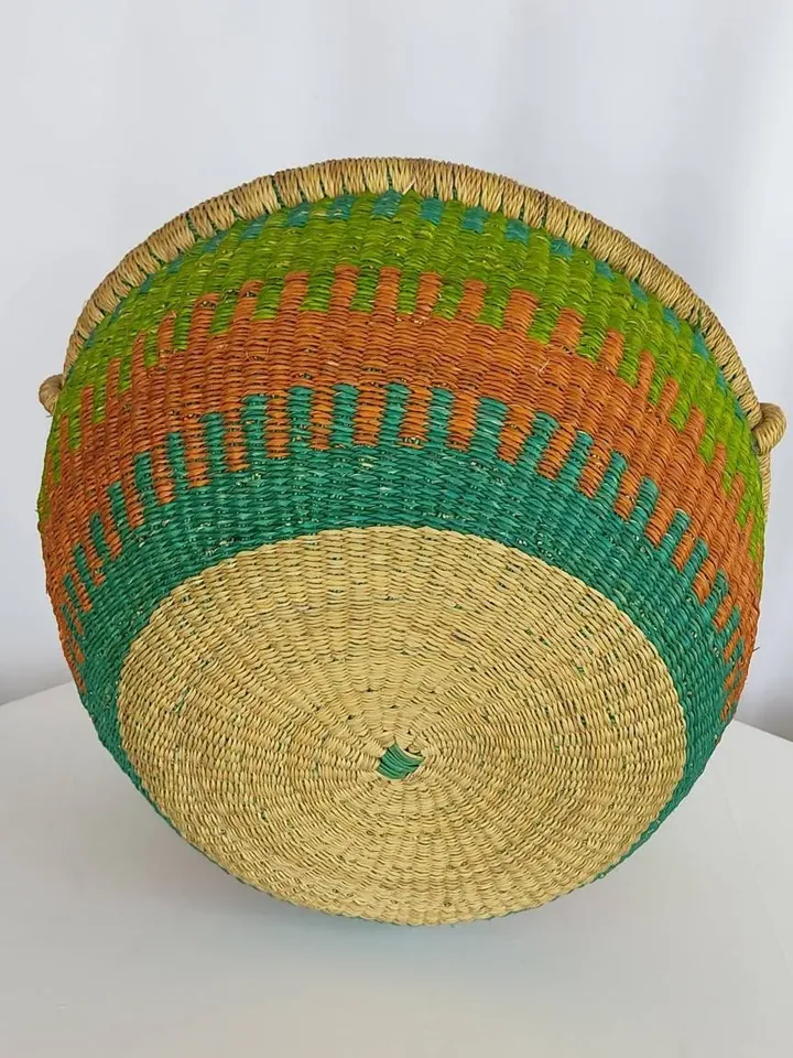 Harvest Basket, Straw Bag, Large Bolga Market Basket, Large Woven Basket, Thank you Gift Basket, Straw Tote Bag, Fruit Basket