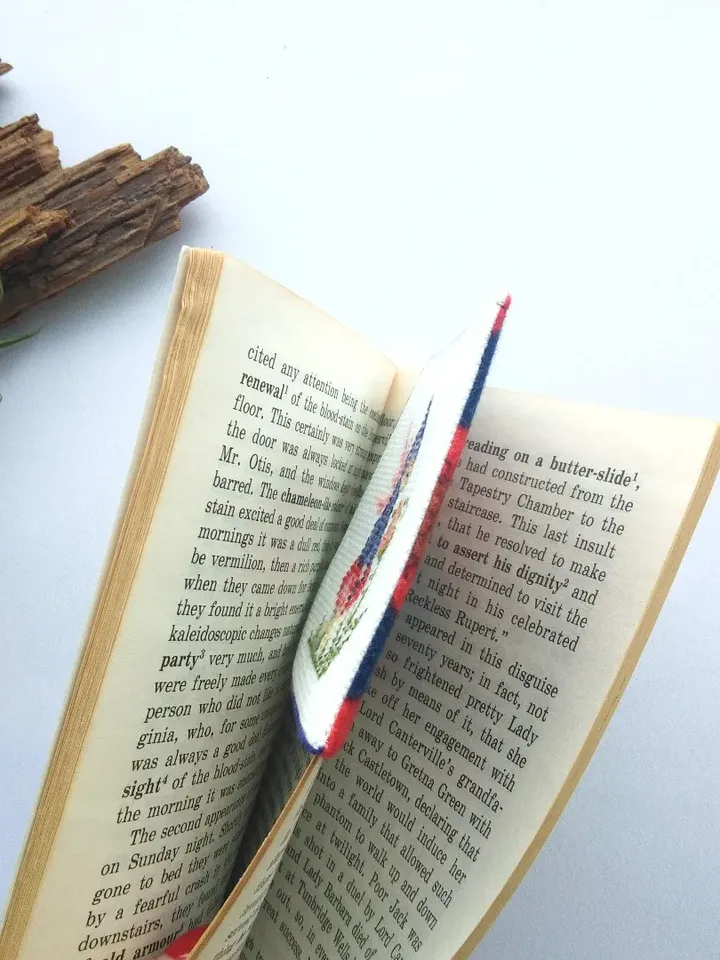 Fairy mushroom bookmark personalized, Cute bookmark with elf on mushroom, Cottagecore gift, Embroidered book lover gift