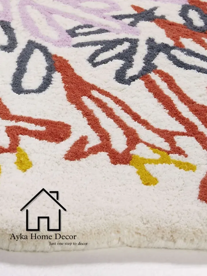 Ayka Pomo Woolen Area Rug For Hall Kitchen Living Room Bed Room Bath Room Dining Room Kids Room Carpet Christmas Gift
