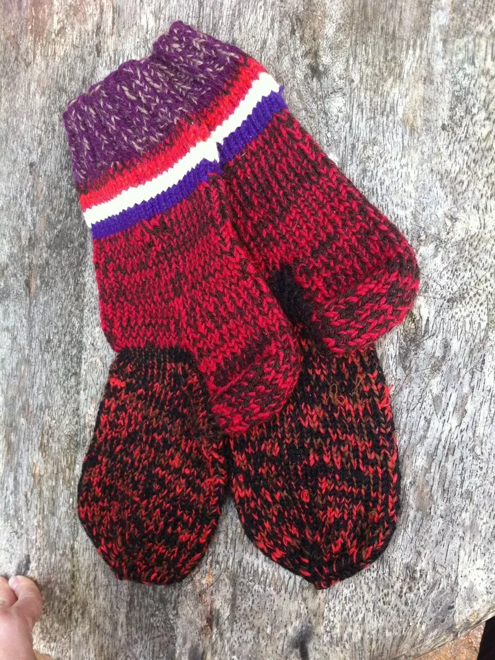 Grandmother socks, traditional socks, Knitted socks, socks, unisex socks, red socks, hand knitted socks, colorful socks