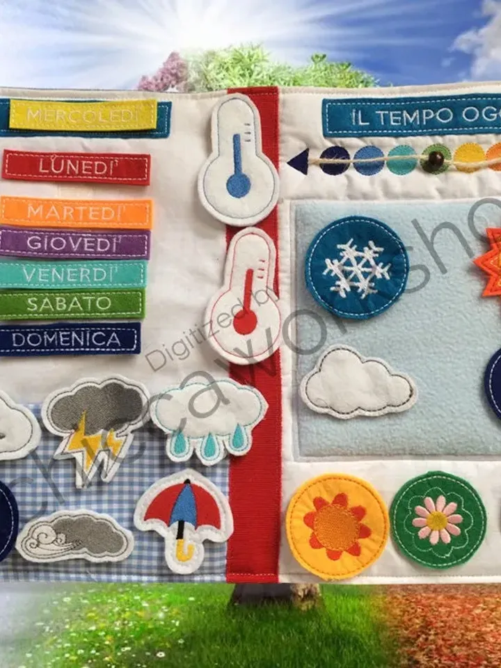 ITH Weather Station - Versione it - en - de - Ricamo a macchina con tutorial