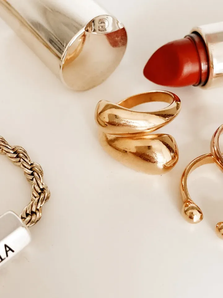 Open Simple Ball Ring Minimalist Rose Gold Silver, Wraparound Stacking Dainty Boho Thumb Midi Ring Adjustable, Double Dot Minimal Jewelry
