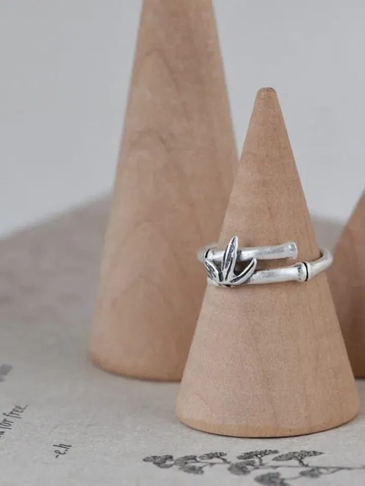 Bamboo Ring, 925 Sterling Silver Bamboo Ring, Dainty Bamboo Ring, Resizable Bamboo Ring, Minimalist Bamboo Ring