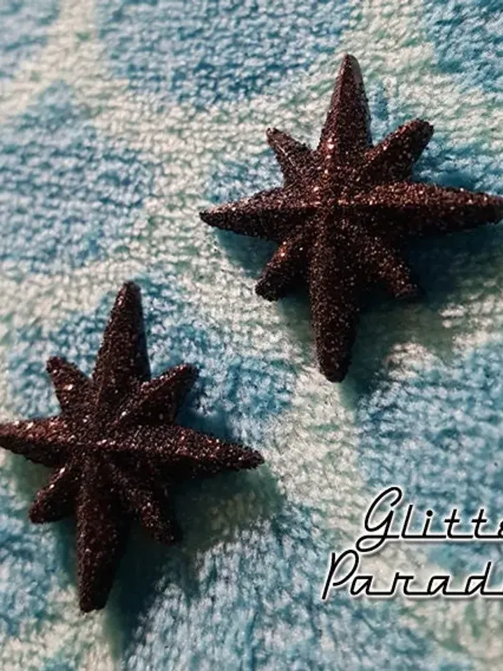 Night Starlite - Boucles d'Oreilles Starlite - Boucles d'Oreilles Starburst - Motel Star - 50's - Mid-Century Modern - Glitter Paradise®