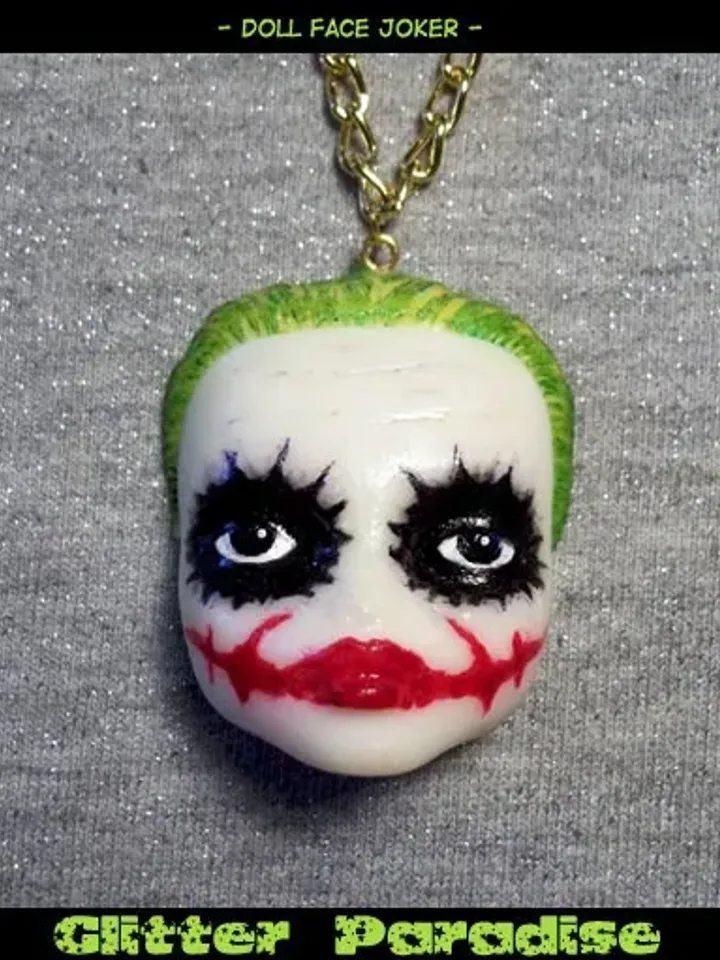 DollFace Gothic Chic - Necklace - Doll Face - Gothic - Goth - Pentacle - 666 - Evil Doll - Satan - Witch - Occult - Devil- Glitter Paradise®