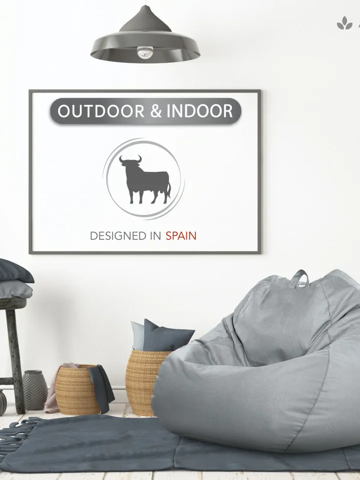 Exterior Puff with Filling Included for Terrace or Garden - Bean Bag Chair or XXL Floor Cushion for Youth Room Decoration