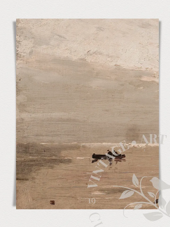 Large Triptych Wall Art, Coastal Antique Oil Painting Vintage PRINTABLE Decor, Digita Downloadable | 311 S3