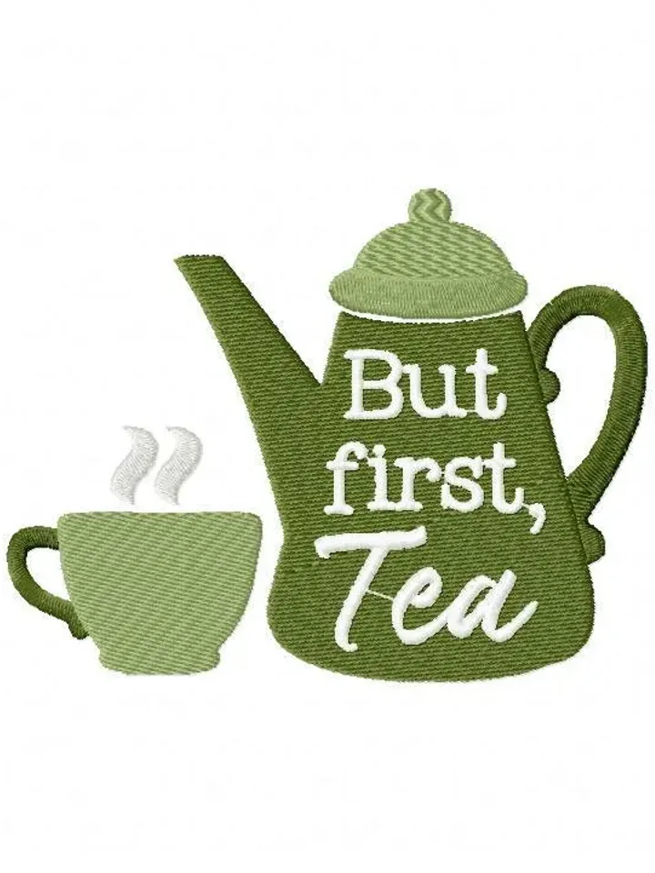 5 Tea Time Quotes Embroidery Design Pack 1,7 sizes,Chop it, Match Instant Download,Digital Machine,Holiday Applique Design,Gnomes Embroidery