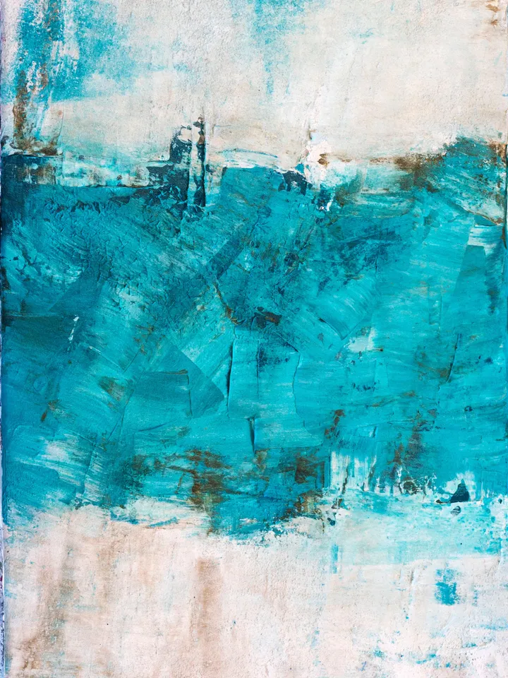 Blue Torquoise Painting, Sky Textured Painting, Nordic Style Canvas Art, Nordic Painting, Large Textured Painting, Acrylic Textured Painting