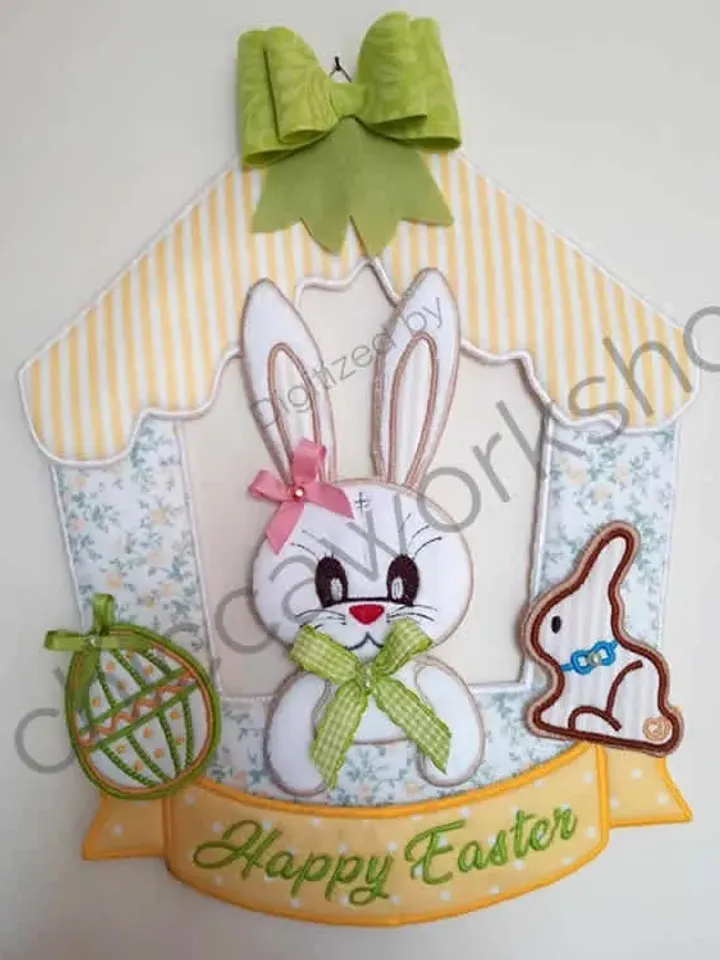 ITH Fuoriporta di Pasqua - Ricamo a macchina con tutorial
