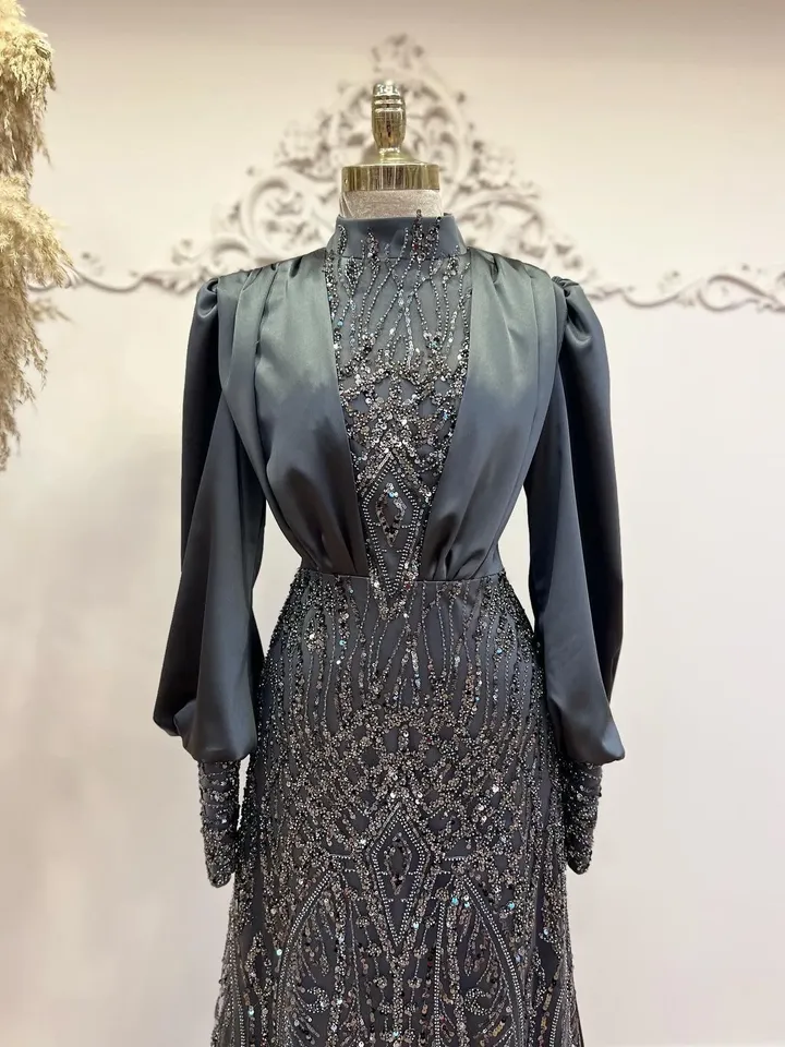 AHUNARE HIJAB - Wedding Dress, Muslim Evening Gown, Nikah, Islamic Wedding, Engagement, Bridesmaid