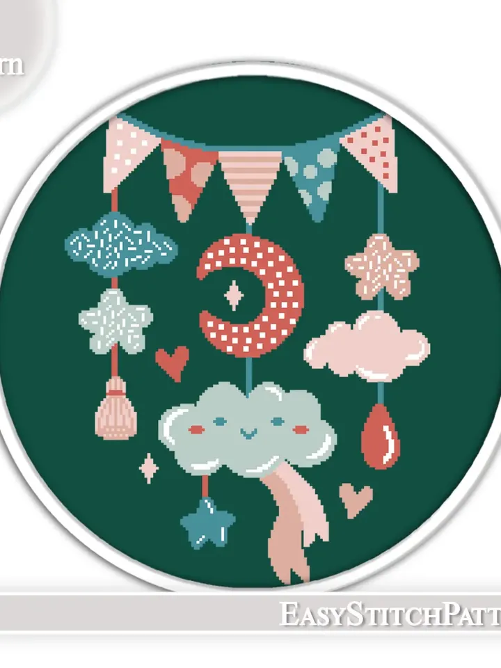 Nursery Cross Stitch Pattern. Baby Cross Stitch pattern.