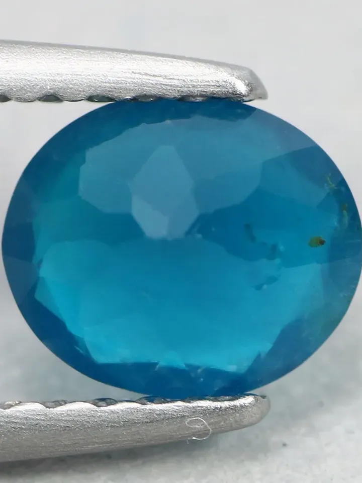 0.80 CT Stunning Rarest Unheated 100% Natural Neon Blue Apatite