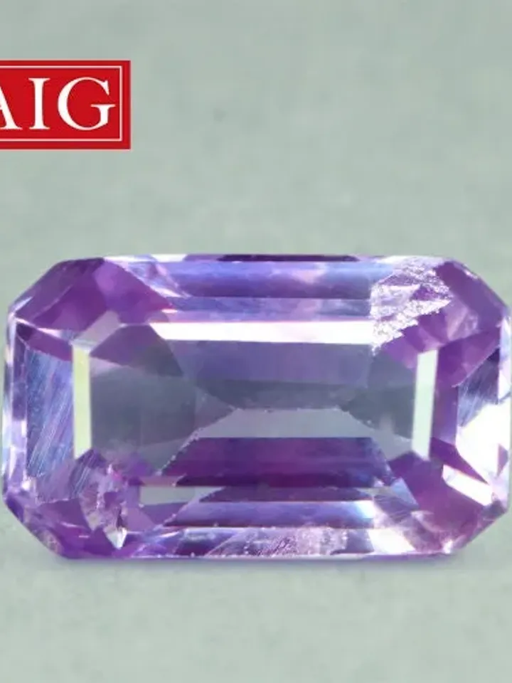 0.96 CT AIG Certified Stunning Unheated 100% Natural Violet Sapphire Madagascar