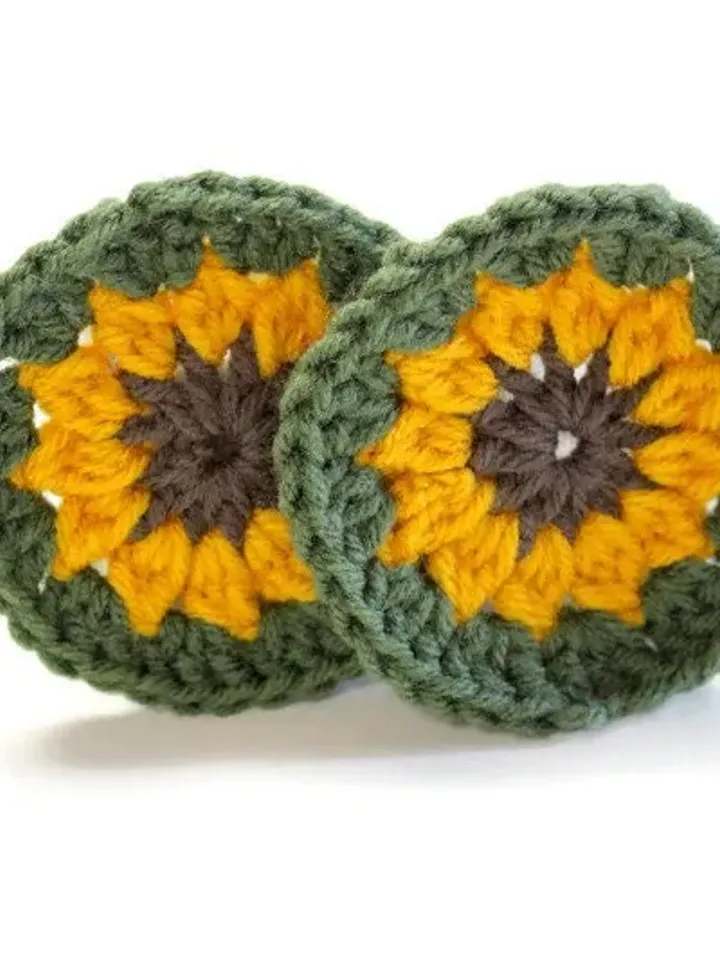 Sunflower Coaster Set, Coffee Mug Coasters, Spring Flowers, Summer Time Décor, Home and Living Decorations, Gifts for Her, Mother's Day Idea