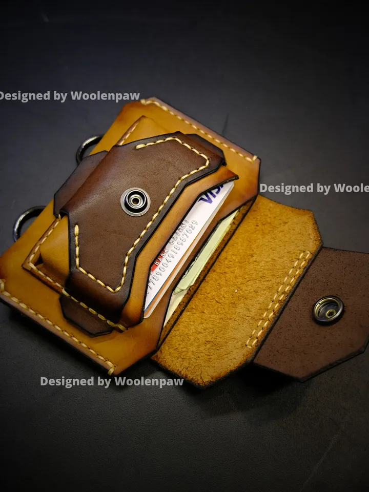 Leather pattern - Belt Wallet - Cosmo. PDF/SVG