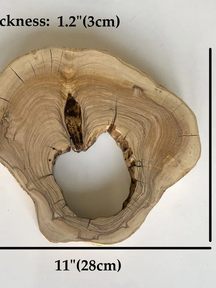 Olive Wood Slab, 11"x10"x1.2" Live Edge Wood Slab, Epoxy Resin Wood, Burl Wood, Tree Slices, READY TO SHIP