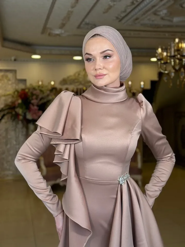 AHUNARE HIJAB - Wedding Dress, Muslim Evening Gown, Nikah, Islamic Wedding, Engagement, Bridesmaid