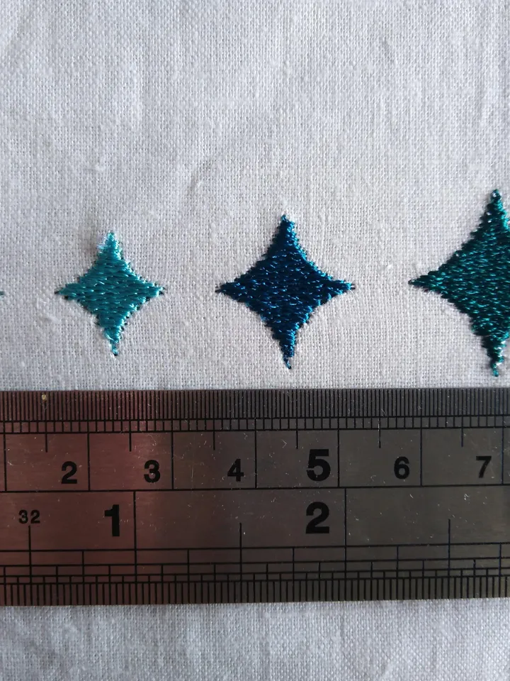 Rhombus embroidery design. Mini Shapes embroidery designs