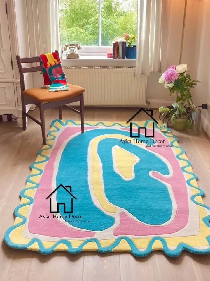 Strpio Hand Tufted 100% Pure Woolen Area Rug For Hall Kitchen Living Room Bed Room Bath Room Dining Room Kids Room Carpet / Christmas Gift