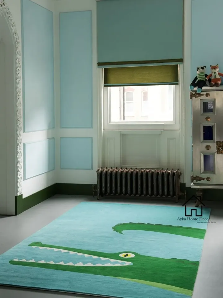 Crocodile Woolen Area Rug For Hall Kitchen Living Room Bed Room Bath Room Dining Room Kids Room Carpet / Kids Rugs / Customized Available