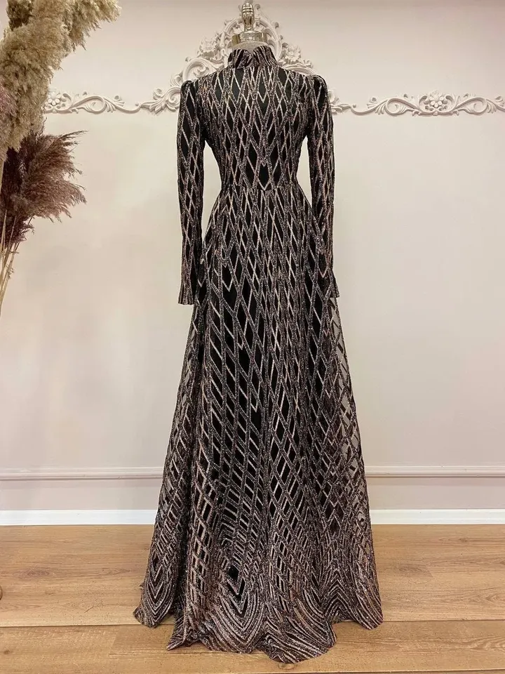 AHUNARE HIJAB - Wedding Dress, Muslim Evening Gown, Nikah, Islamic Wedding, Engagement, Bridesmaid,