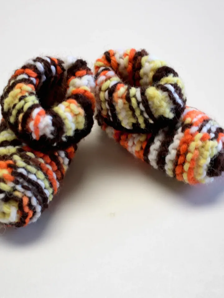 Knit Multi Brown and Orange Baby Shoes, Crochet Yarn Socks, Great Stocking Stuffers for Baby's First Christmas, Baby Booties, Baby Shower