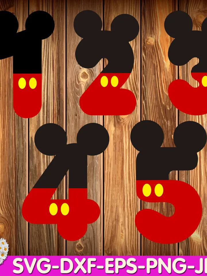 Mouse Number One Two Three Four Five Oh Toodles, I'm 1 I'm 2 I'm 3 I'm 4 I'm 5 birthday digital design Cricut svg file