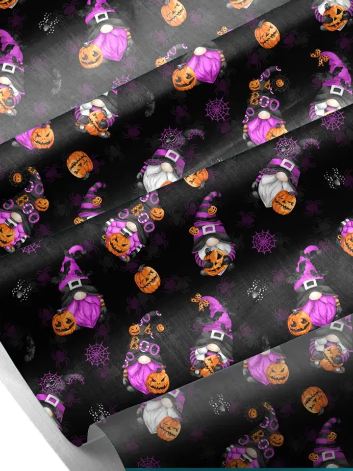 Download Seamless patterns. Halloween gnomes. Happy holidays. Cute characters pink