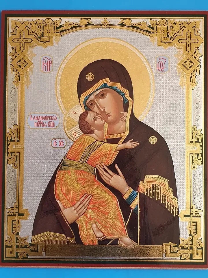 Vladimir Mother of God | The Virgin of Vladimir | Orthodox wooden icon 7.09x8.66" free shipping