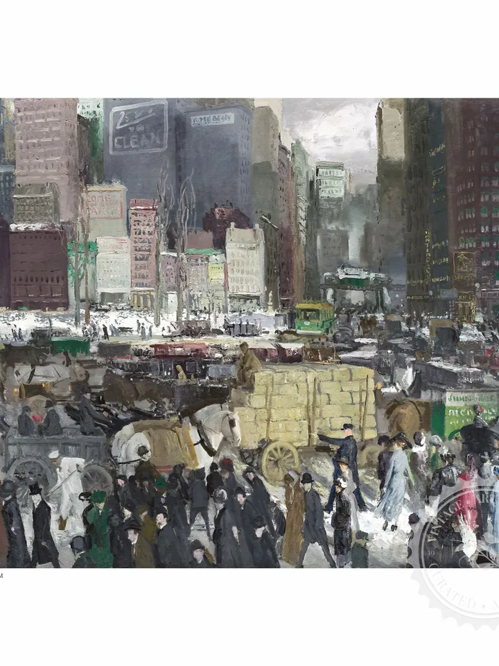NYC Vintage Print, Cityscape Painting Printable Art, Conceptual Antique Wall Decor Downloadable, Digital | 39