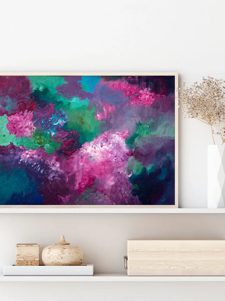 Original Painting. Abstract Landscape. .Landscape Painting.Boho Decor.Acrylic Painting.Canvas Art.Modern wall Art. Gift forma hermano. Art