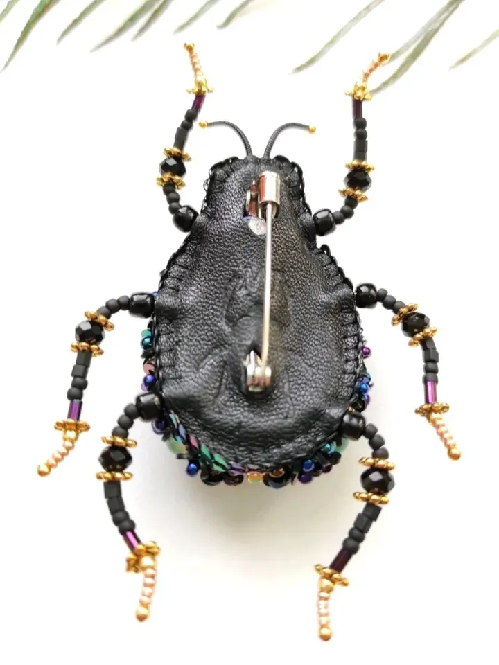 Beaded insect brooch, insect pin, mooth brooch, butterfly brooch, bug pin, bee brooch, bug brooch, insects, madam toto