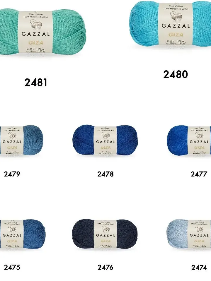 Gazzal Giza 100% Cotton Premium for summer crochet and amigurumi