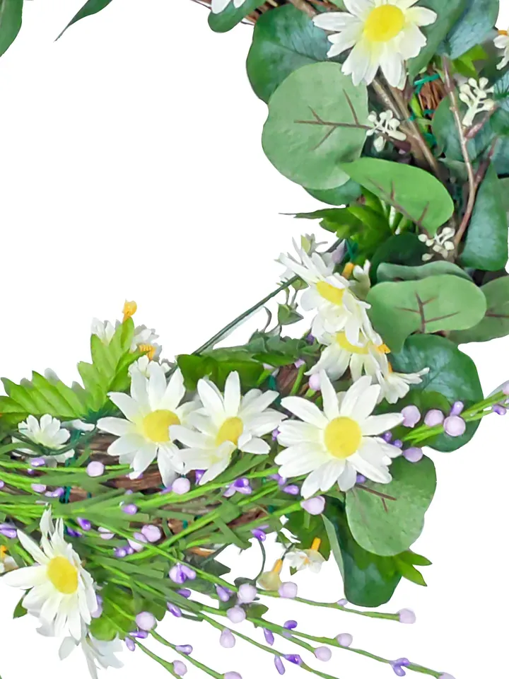 Transform Your Front Door with 20-Inch Farmhouse-Style Wreath, Perfect for Spring/Summer Outdoor and Indoor Decorating All Season Long