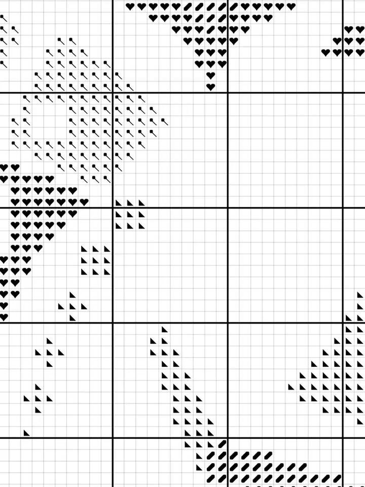 Fly Cross Stitch Pattern. Folk cross stitch. Insects cross stitch. Scandinavian cross stitch.