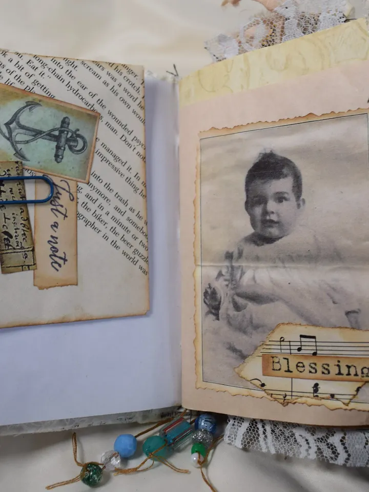 Handmade Junk Journal Titanic Theme-Handmade Diary-Repurposed Junk Journal
