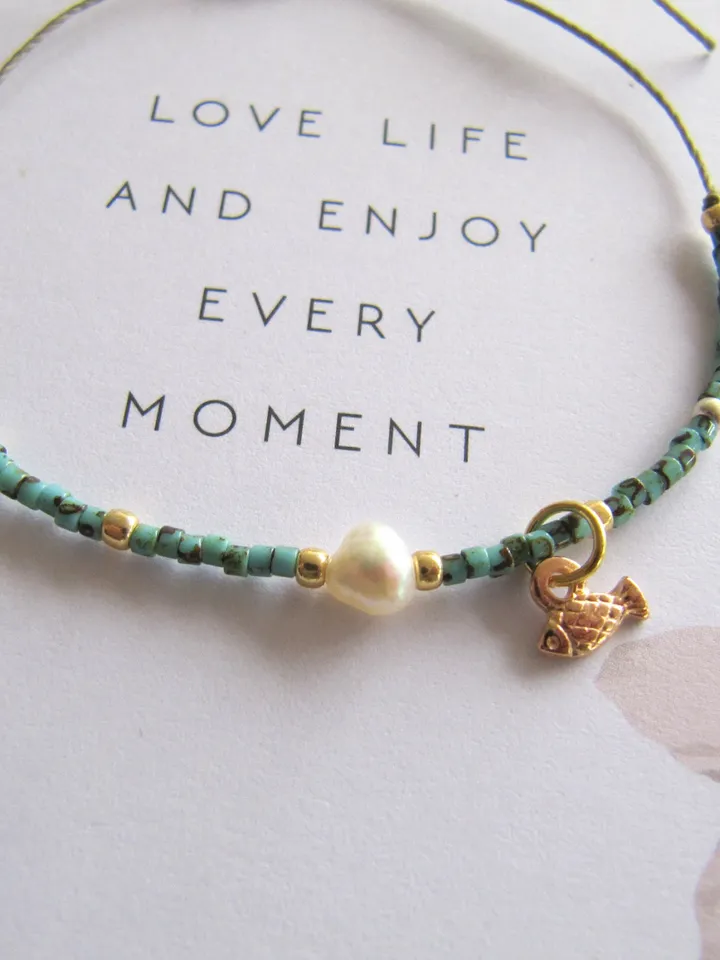 Miyuki bracelet and gift Card/Dainty & Beaded Tiny beads/Miyuki bracelet, friendship bracelet with freshwater pearl, Miyuki bracelets